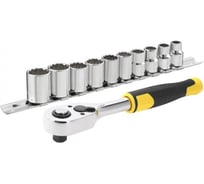 Набор торцевых головок Stanley 3/8", трещотка 72 зубца, 10 шт STMT82670-0