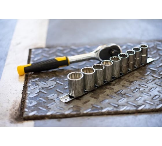 Набор торцевых головок Stanley 3/8", трещотка 72 зубца,  10 шт STMT82670-0
