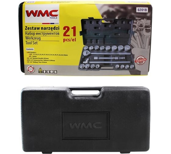Набор инструментов WMC TOOLS 21пр, 3/4, 6201B