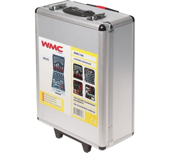 Набор инструментов WMC TOOLS 186пр, 1/4, 1/2, дорожный кейс WMC186