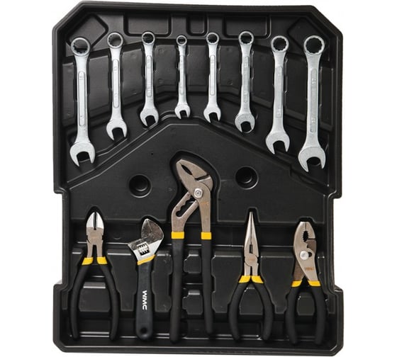 Набор инструментов WMC TOOLS 186пр, 1/4, 1/2, дорожный кейс WMC186