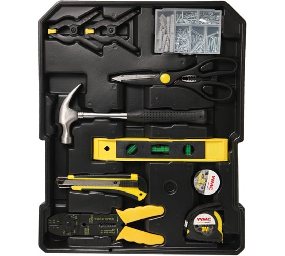 Набор инструментов WMC TOOLS 186пр, 1/4, 1/2, дорожный кейс WMC186