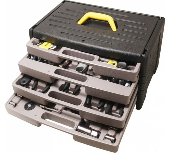 Набор инструментов WMC TOOLS 135пр, 1/4, 6гр, в кейсе с выдвижными полками 30135