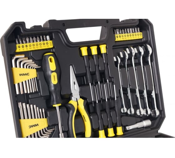 Набор инструментов WMC TOOLS 128пр, 1/4'', 3/8" 48133 30128