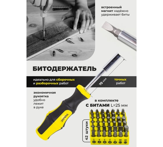 Набор инструментов WMC TOOLS 101пр, 1/4", в блистере 47910 20101