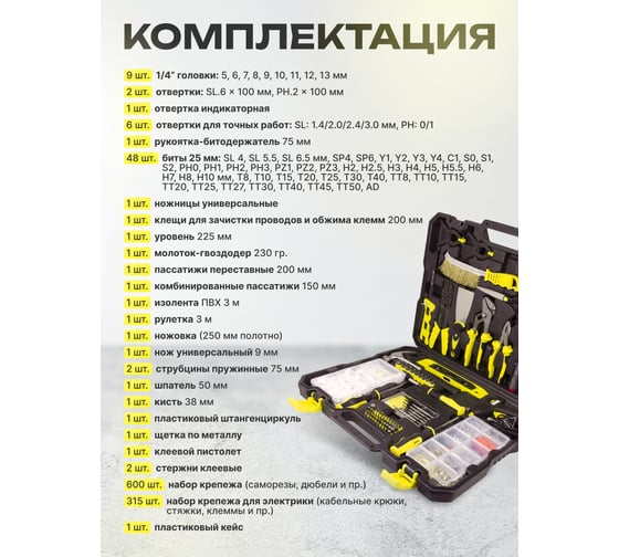 Набор инструментов WMC TOOLS 1001пр WMC-201001(48154)
