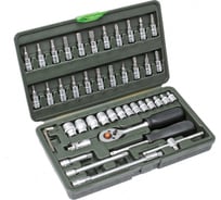 Набор головок с трещоткой и удлинителем Pro Legend 1/4, 46 предметов PL4912
