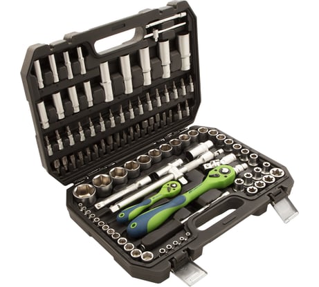 Набор инструментов Сибртех 1/2, 1/4, CrV, 108 предметов 13511