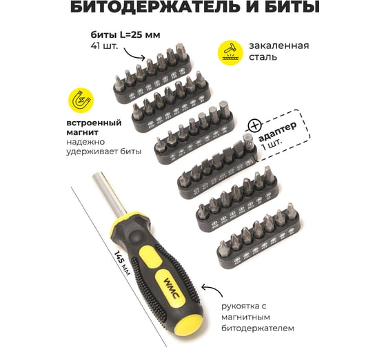 Набор шарнирно-губцевого инструмента WMC TOOLS 50 пр WMC-1050(48160)