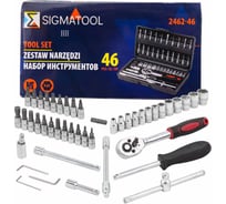 Набор инструмента SIGMATOOL 46 предметов 1/4 (6-гран.)(4-14мм) SIGMATOOL-2462-46(60433)