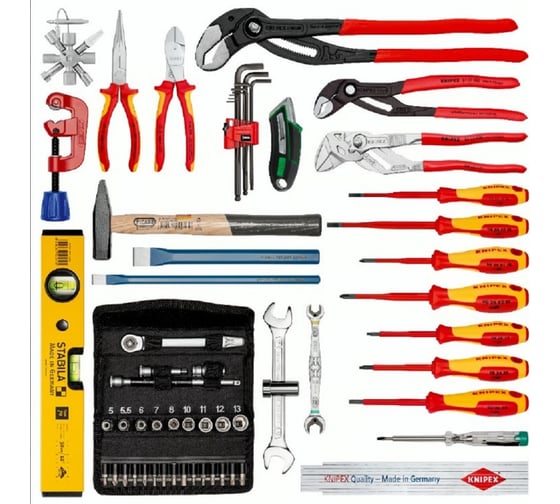 Чемодан инструментальный для сантехники Knipex L-BOXX 52 предмета KN-002119LBS