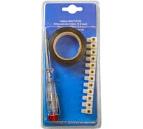 Набор электромонтажный ООО "ОПТИКОМ ЭЛЕКТРИК" индикаторная отвёртка, клеммная колодка, изолента 3242.0000