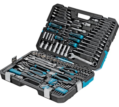 Набор инструментов Gross 115 предметов, 120 зубьев, CrV, 1/4, 1/2 14152