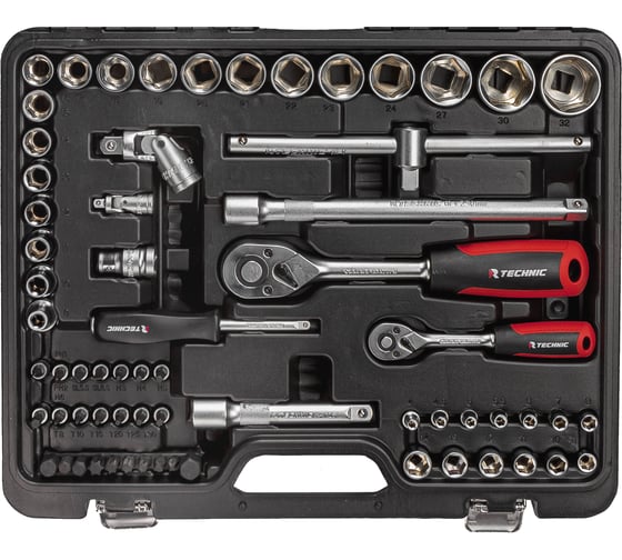 Набор ручных инструментов RUNTEC TECHNIC 82 предмета 1/2, ¼ RT-HT82T