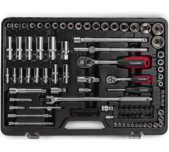 Набор ручных инструментов RUNTEC TECHNIC 143 предмета 1/2, ¼ RT-HT143T