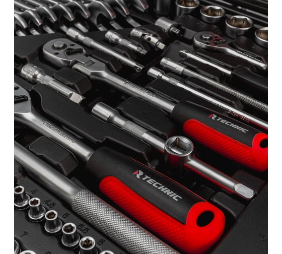 Набор ручных инструментов RUNTEC TECHNIC 142 предмета 1/2, 3/8, ¼ RT-HT142T