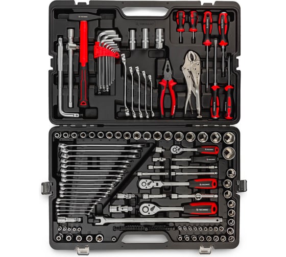 Набор ручных инструментов RUNTEC TECHNIC 142 предмета 1/2, 3/8, ¼ RT-HT142T