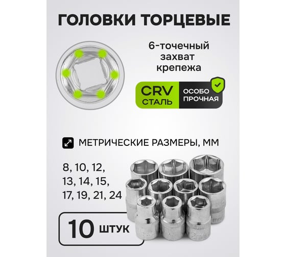 Набор инструментов ForsLine 12пр. 1/2, 6граней FL-4123(61274)