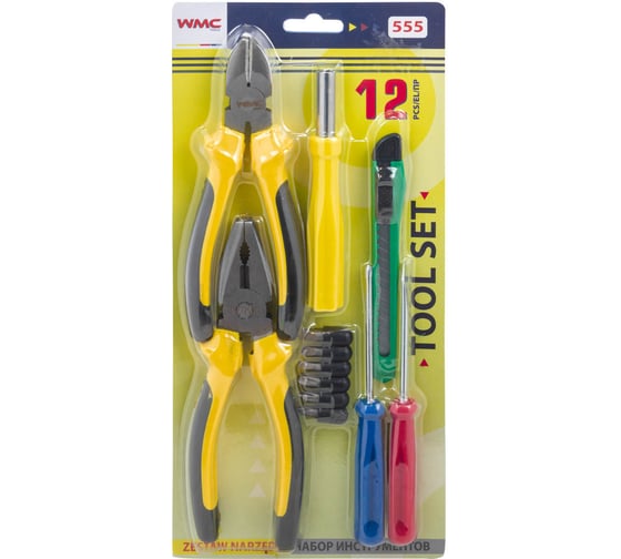 Набор инструментов WMC TOOLS 12 предметов WMC-555(60897) 1