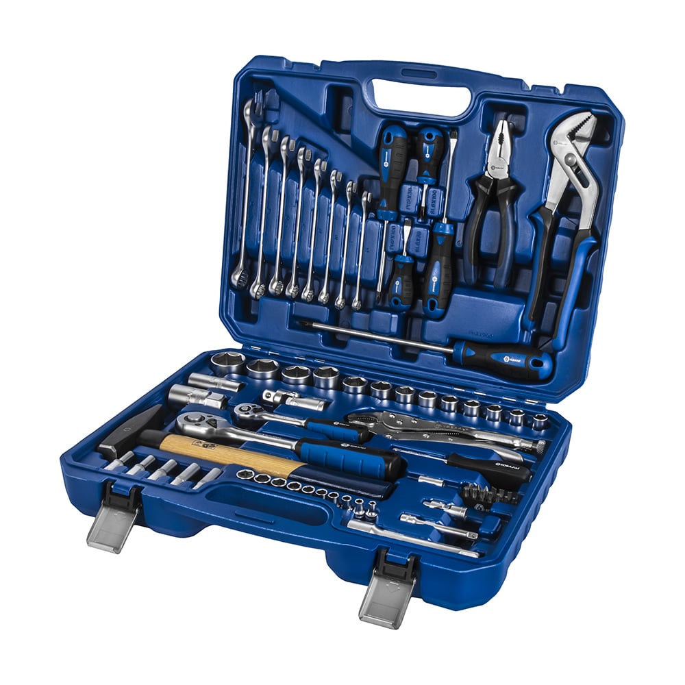 НаборинструментауниверсальныйКОБАЛЬТ1/4и1/2,72предмета,кейс919-623