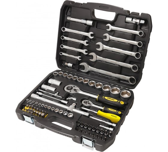Набор инструментов WMC TOOLS 82пр, 1/4 , 1/2, 6гр, 4-32мм 4821-5