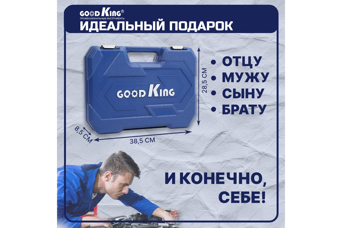 Набор инструментов GOODKING 41 предмет B-10041 - выгодная цена, отзывы,  характеристики, фото - купить в Москве и РФ