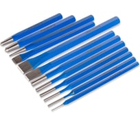 Набор выколоток и зубил Smartbuy 12 шт., 1.5, 2, 3, 4, 5, 6, 8, 10, 12, 16 мм, 48-52 HRC, 40Х, Tools SBT-SPT-2p1