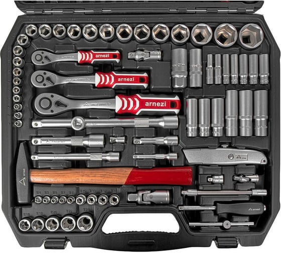 Набор инструментов ARNEZI 1/4 DR, 1/2 DR, 3/8 DR 131 предмет R0900131