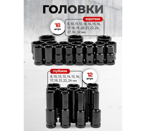Набор инструментов Forcekraft 40 предметов 1/2 FK-6401-5MPB(62301)