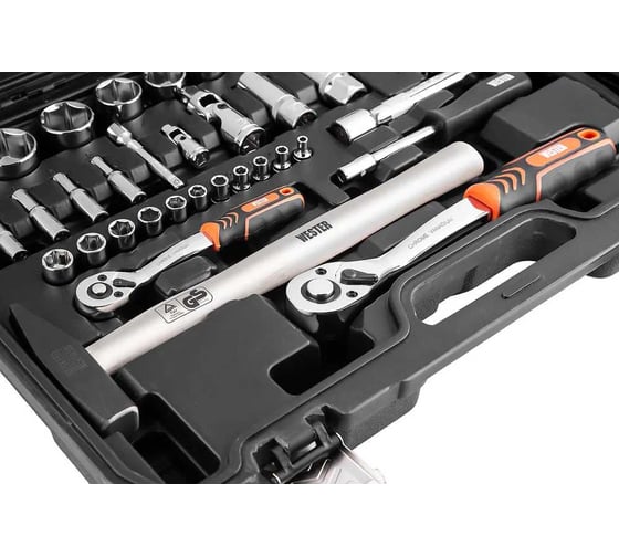 Набор инструмента Wester WT072 универсальный 1/4'' 1/2''DR 72 предмета 626581