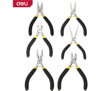 Набор мини-плоскогубцев DELI DL103205-6 (6 предметов, обливная ручка) 179531