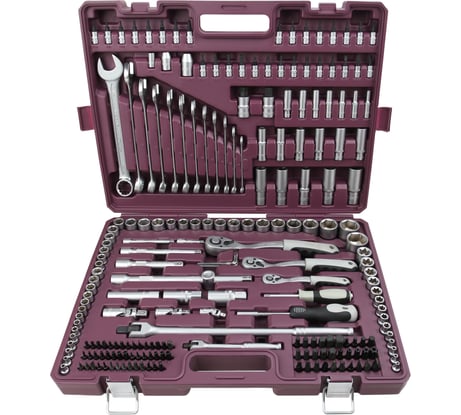 Набор инструмента универсальный Thorvik TS217 1/4, 3/8, 1/2DR, 217 предметов 054379