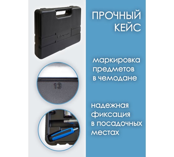 Набор инструментов Forsage с Т-образной трещоткой,17 пр.1/2(6гр.)(8,10,12-17,19,21,22,24мм) F-4171(48724)