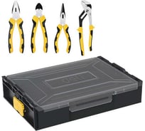 Набор шарнирно-губцевого инструмента DELI 4 предмета DL1204 штабелируемый пластиковый органайзер 179396