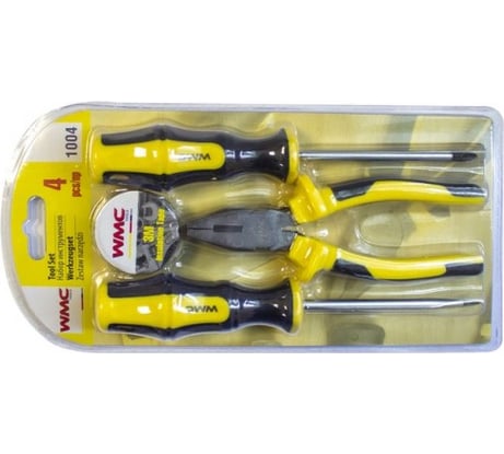 Набор инструментов WMC TOOLS 4пр, в блистере WMC-1004(49999)
