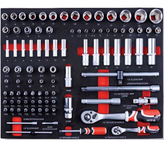 Набор инструмента в ложементе YATO YT-55290T1 92 предмета 39655290 1092 1