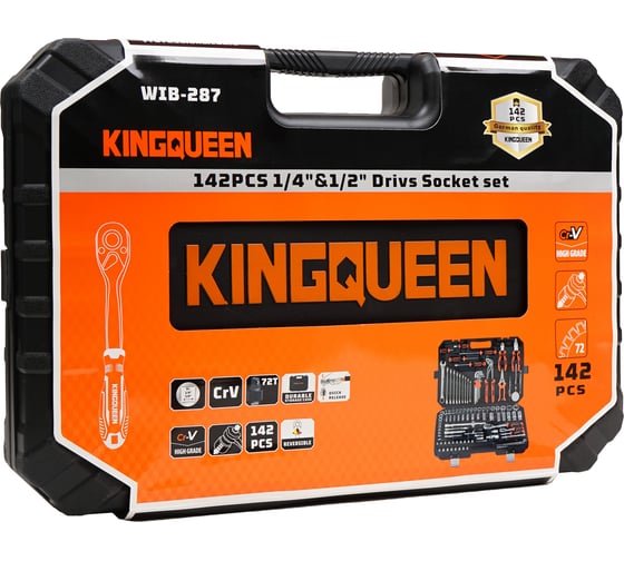 Набор инструментов KINGQUEEN 142 пред, 72 зуба WIB-287