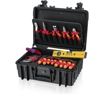 Инструментальный чемодан для электрики Knipex, Robust23 Start Electric, 24 предмета, KN-002134HLS2