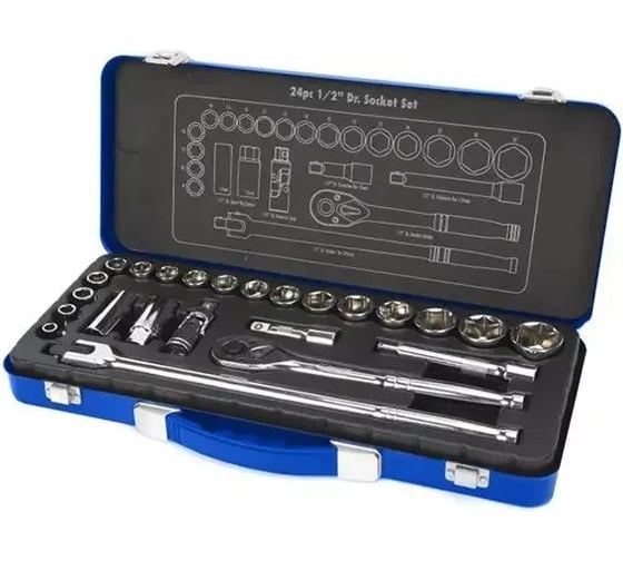 Набор головок WORKPRO 24 шт, 1/2 Dr. WP202564