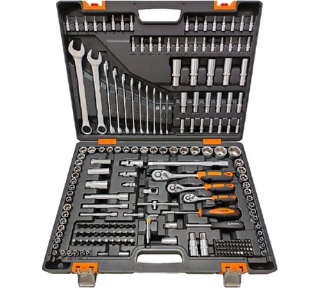 Набор инструментов Вихрь 1/2, 1/4, CrV, в кейсе 216 предмета 73/6/7/12