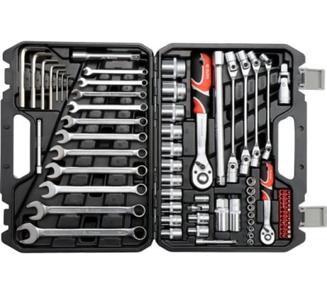 Набор инструментов YATO 1/4'' и 1/2'', 77пр YT-38781