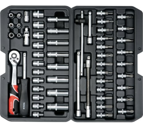 Набор инструментов YATO 1/4", 56 пр. YT-14501
