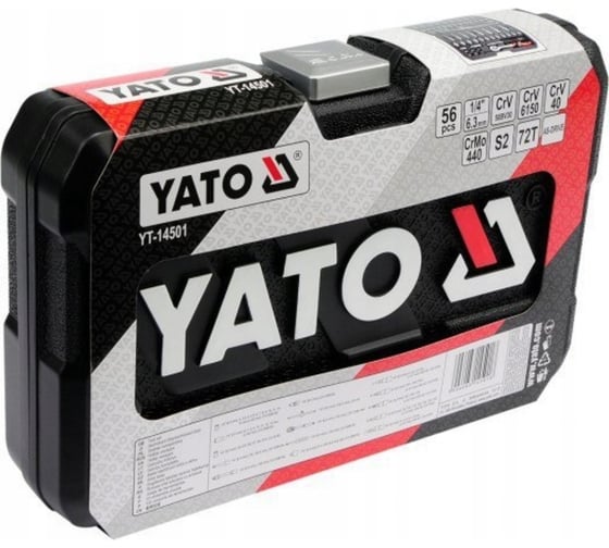 Набор инструментов YATO 1/4", 56 пр. YT-14501