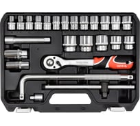 Набор головок с трещоткой YATO 1/2'', 25пр YT-38741