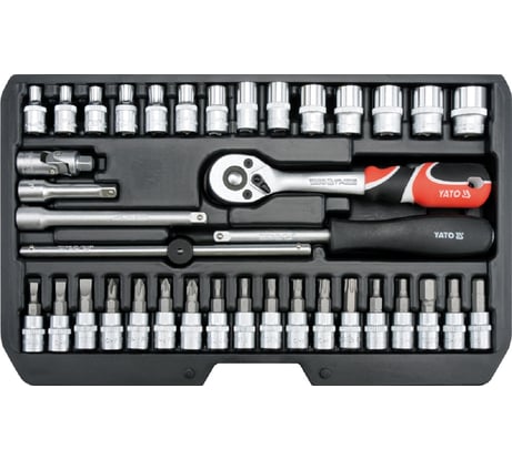 Наб. торцевых головок и бит YATO 1/4 38пр.XS YT-14471 371414471 092 1