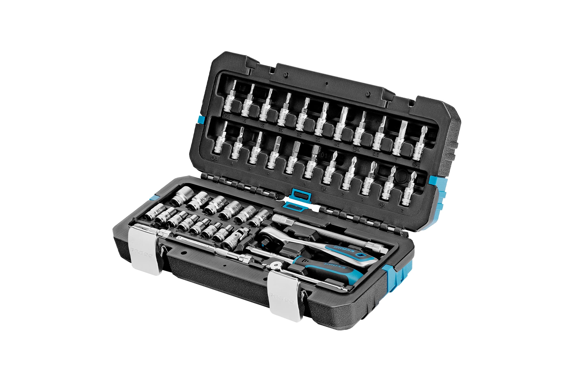 Набор инструментов GROSS 42 предмета, 120 зубьев, CrV, 1/4 14146