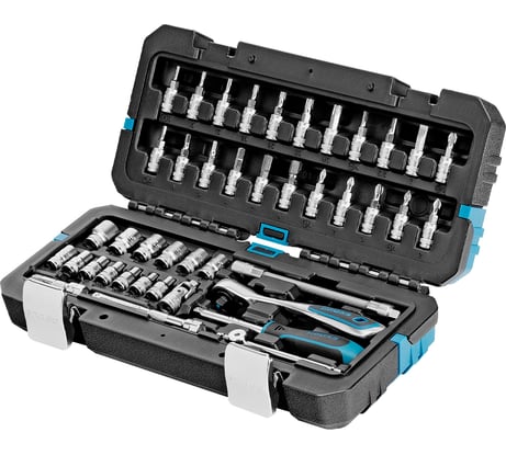 Набор инструментов GROSS 42 предмета, 120 зубьев, CrV, 1/4 14146