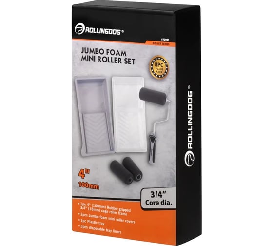 Набор малярный Rollingdog GLOSS-KING (8 предметов) резьба, серия Professional 70291