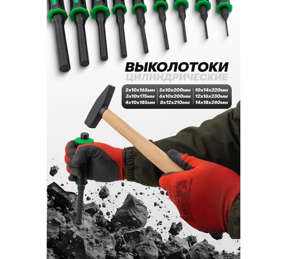 Набор зубил и выколоток Rockforce 21 предмет RF-5211K(64768)