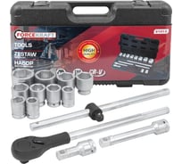 Набор инструментов Forcekraft 14 предметов 3/4''6гр.(22,24,27,30,32,36,38,41,46,50), в кейсе FK-6141-5(64493)